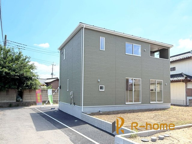 古河市中田第7　新築戸建て　1号棟の外観|建物完成いたしました！ご予約で『平日』や『夕方』などでもご見学可能です！