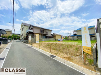 【前面道路含む現地写真】 | 宇治市木幡御蔵山　2区画　H号地　建築条件無し
