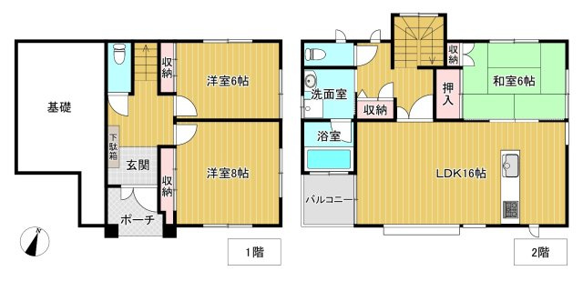 伊豆高原駅より約650m　平坦な芝庭付きの3LDKの間取り