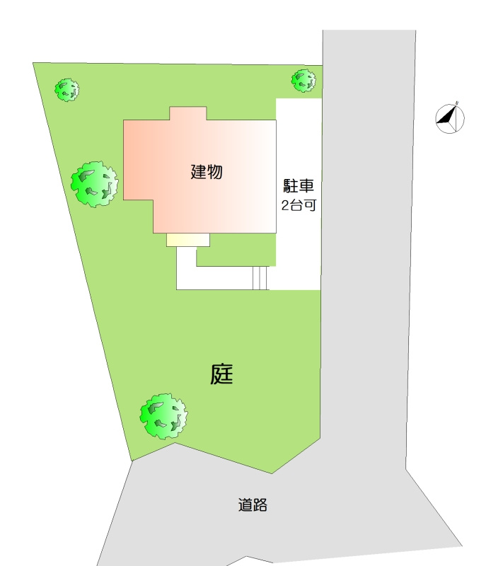 伊豆高原駅より約650m　平坦な芝庭付きの3LDKの区画図