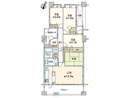 【間取り】 | ライオンズマンション湘南台ガーデンシティ