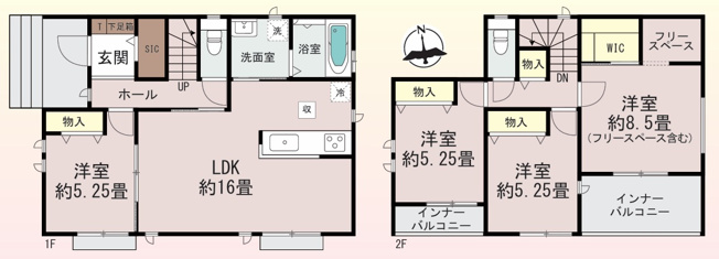 【間取り】 | 前橋市南町2丁目　新築住宅 | どこにいても「収納が近くにある安心感」と、家族がそれぞれの時間を大切にできる「程よい距離感」が魅力の4LDKの間取りです♪