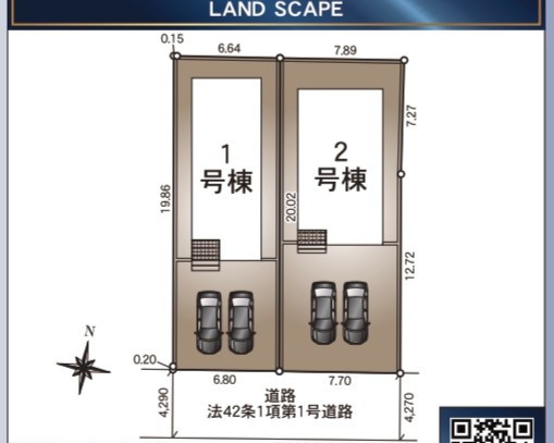 【新築戸建て】秋田市牛島東第5　1号棟の区画図|本物件は「1号棟」です