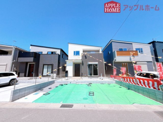 [新築住宅] 熊谷市石原 全6区画の外観|ぜひ現地にて、実際の建物・街並み・日当たり等ご確認下さい♪お問い合わせはお気軽に☆　TEL「0120-466263」