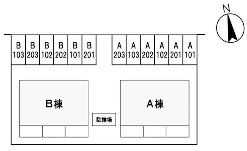 サントス青江　Aの区画図