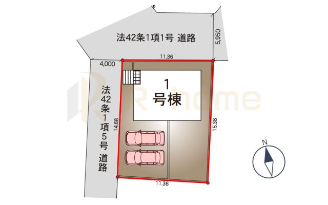 古河市駒羽根第2　新築戸建て　1号棟の区画図|大きなお買い物だからこそ、メリット・デメリットを伝えさせて頂きます。
R-homeにお任せください♪