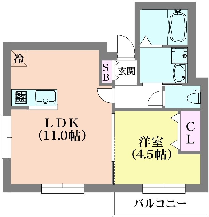 KARIN上沢アネックスの間取り