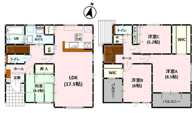 【間取り】 | 宇城市不知火町高良2期　3号棟