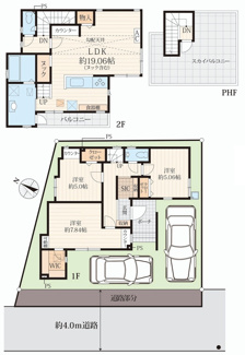 【間取り】 | 【仲介手数料無料！！】町田市野津田　新築戸建て（全1棟）1号棟　4680万円