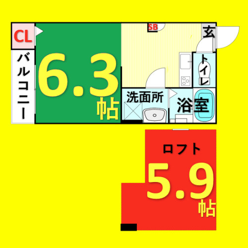 ミリオン中村本町　名古屋市賃貸　仲介手数料無料の間取り