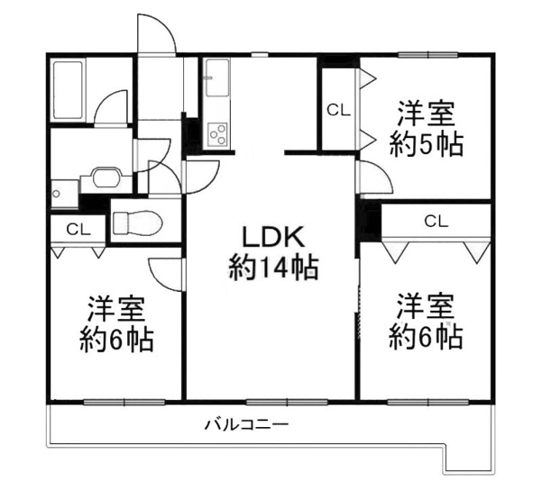 【間取り】 | ユニライフ宇治Ⅲ | 専有面積64.29㎡