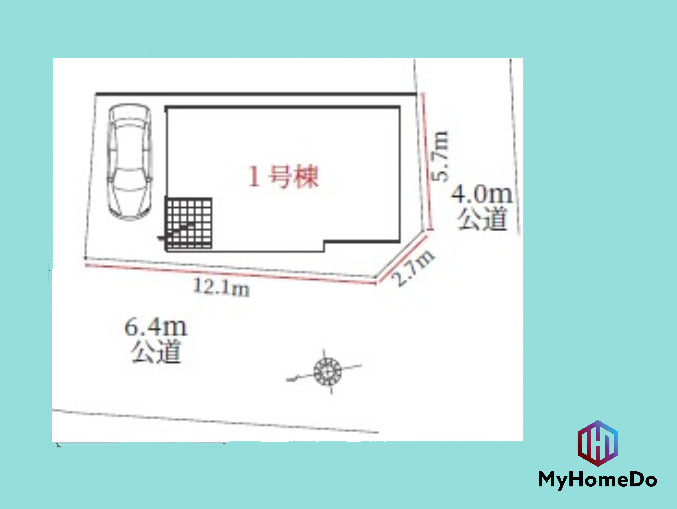 西区こも原町　1期の区画図