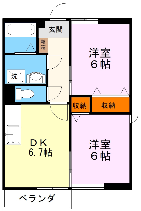 ステーションフロントハイツⅡの間取り