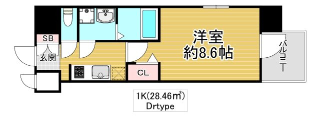 大阪市城東区鴫野東２丁目の賃貸マンションの間取り