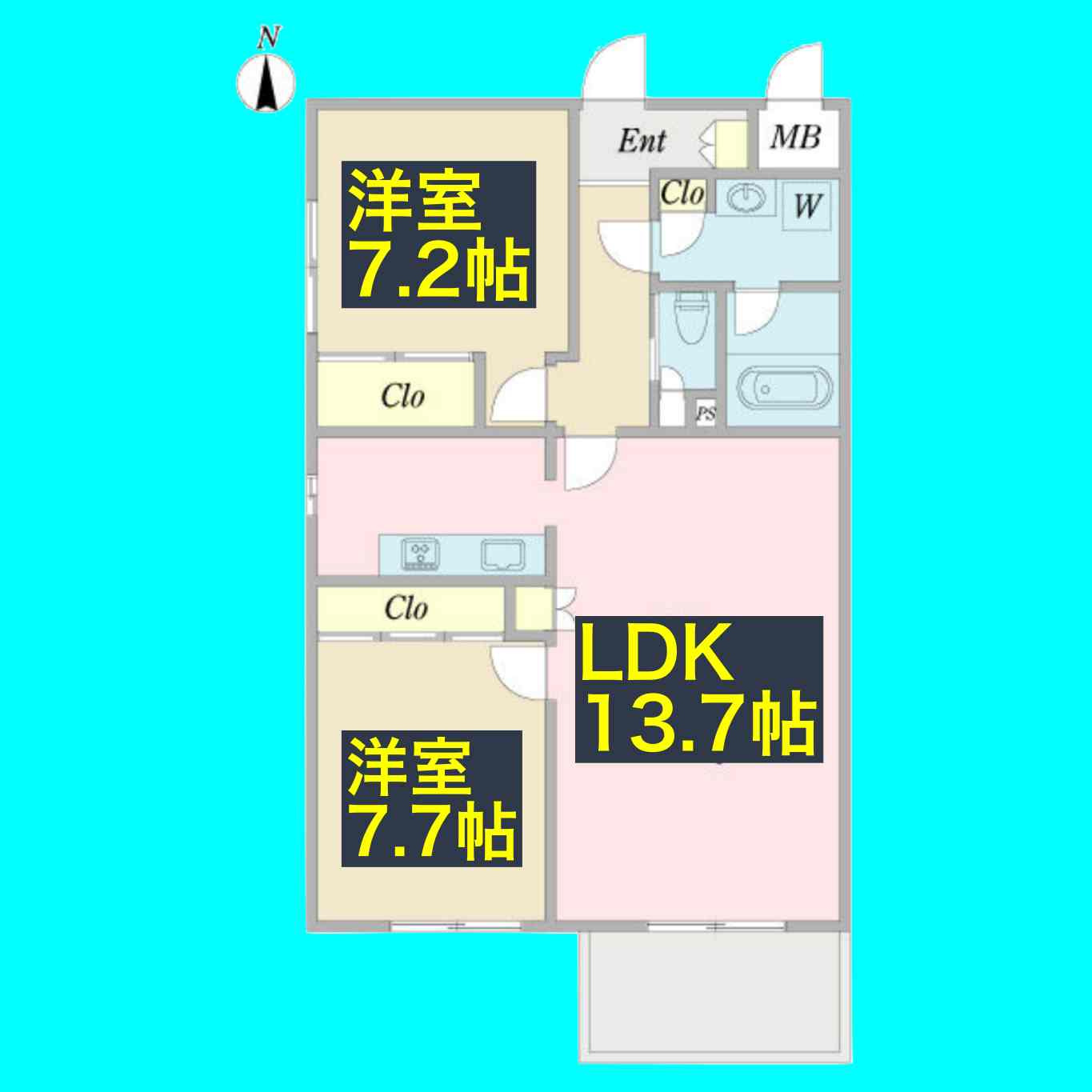 覚王山グラシオンの間取り