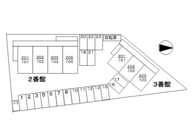 【その他】 | Calm　Hills　２番館 | 駐車場配置図