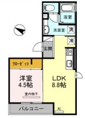 セジュール下山手通の間取り