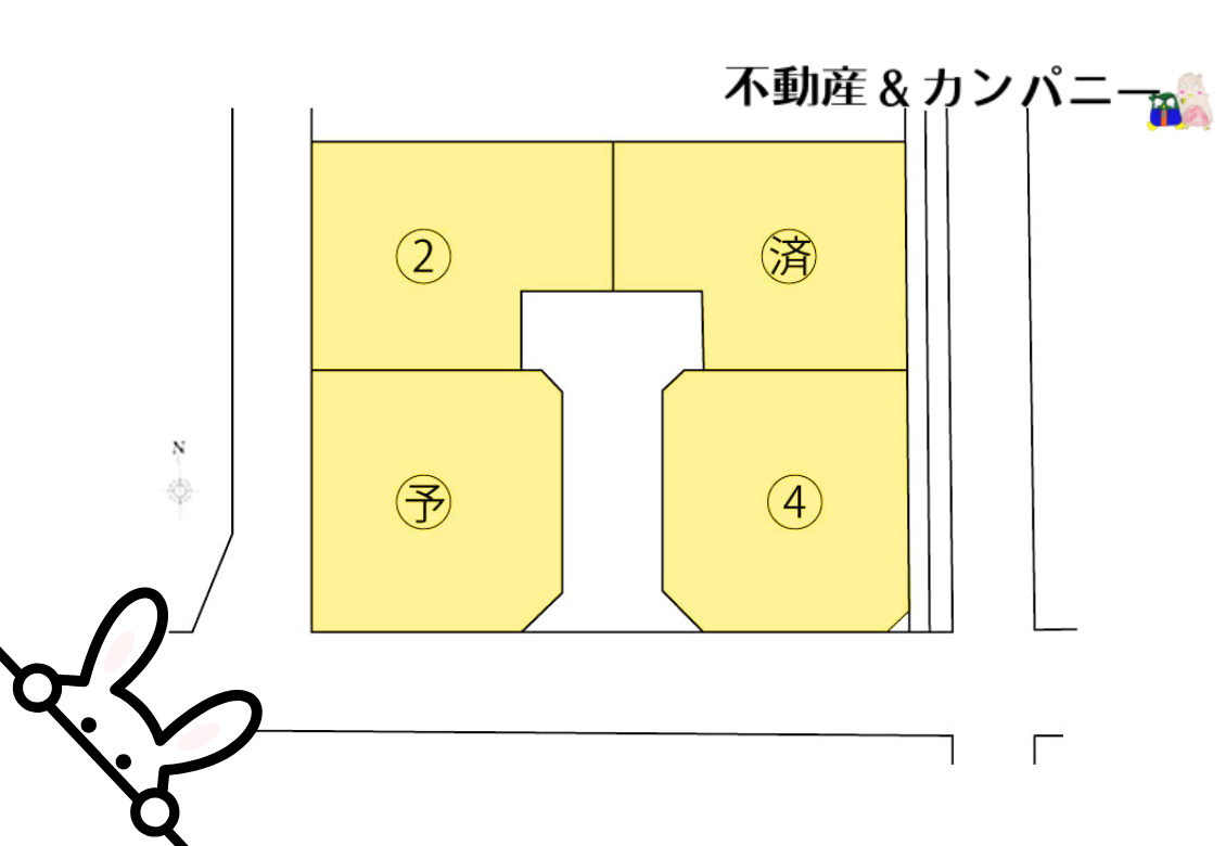 余戸東５丁目のおトチ2号地　松山市余戸東５丁目売土地の土地図