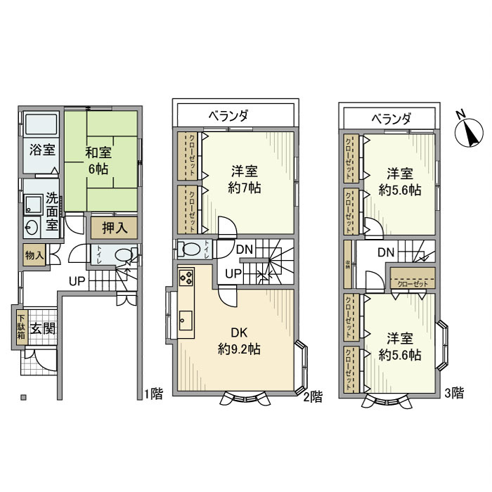 篠崎町戸建の間取り