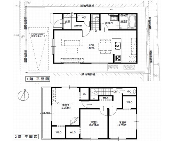 【間取り】 | 山科区御陵岡町　新築戸建