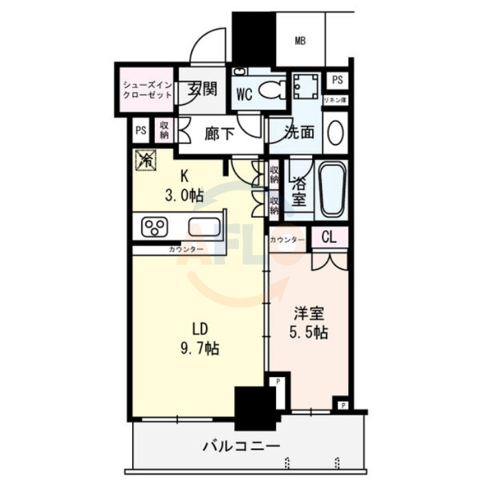ザ・セントラルマークタワー　中津小学校区の間取り|ザ・セントラルマークタワー　間取り