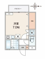 ７帖の広々ワンルーム