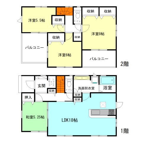 【間取り】 | ブルーミングガーデン高崎市下豊岡町ー③ | 水回りを最短距離で結んだラクラク家事同線！
シューズインクロークやパントリー、リネン収納完備！