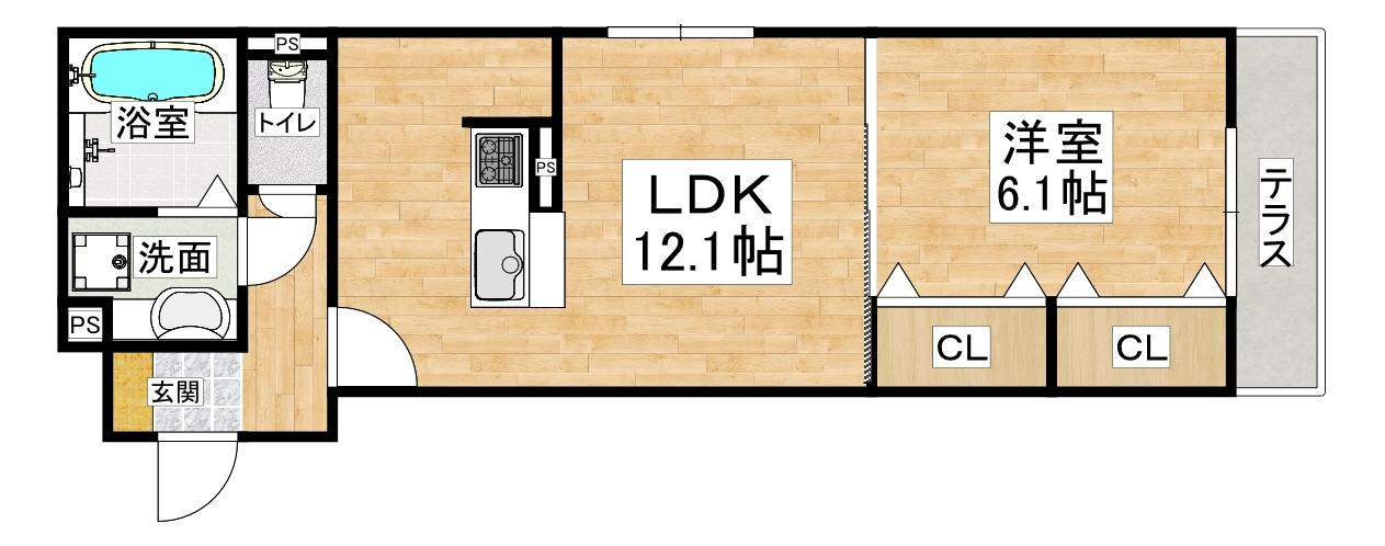 エムライズ材木町の間取り|※間取りが現況と異なる場合は現況を優先します※