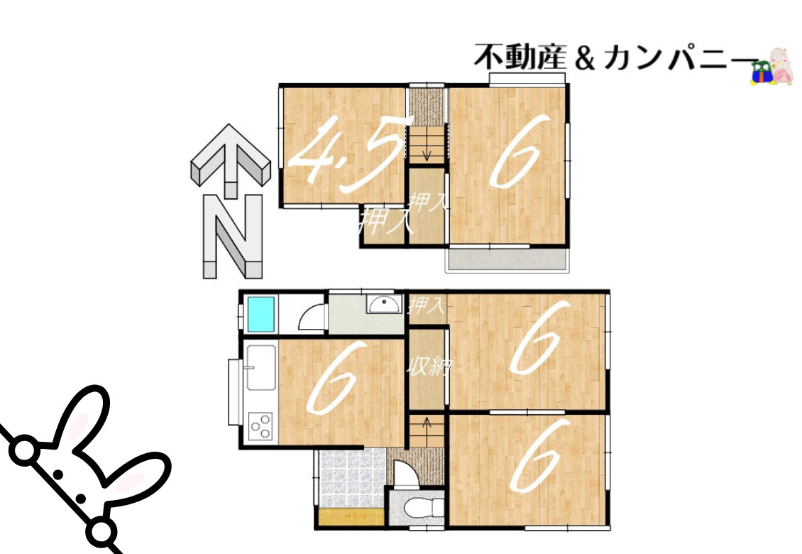 姫原1丁目の中古のおうち　松山市姫原1丁目中古戸建の間取り