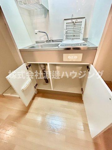 K緑地のキッチン|キッチン下収納