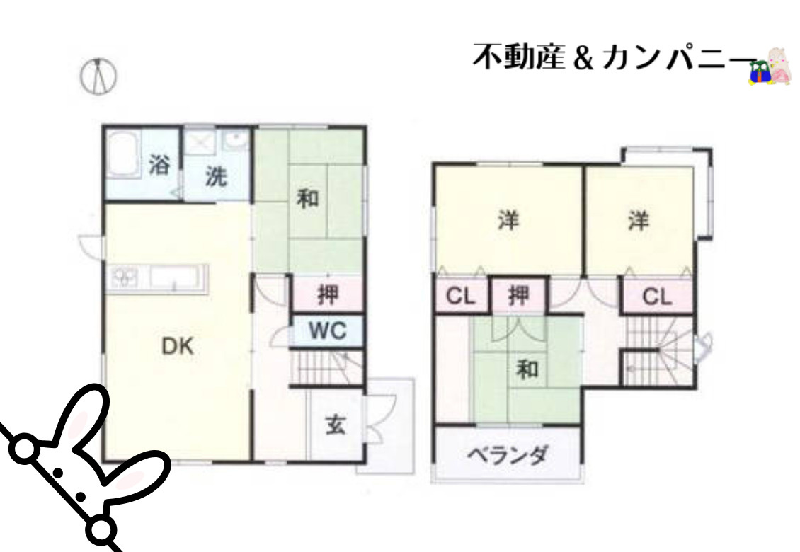 姫原3丁目の中古のおうち　松山市姫原3丁目中古戸建の間取り