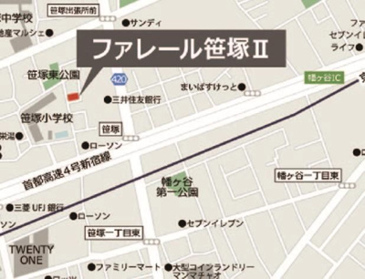 【地図】 | ファレール笹塚Ⅱ