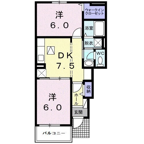 ポム・ダム－ルＫの間取り