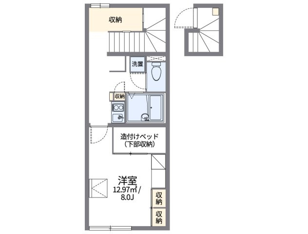 レオパレス竹林の間取り|代表的な間取のため実際の間取とは異なる場合があります
