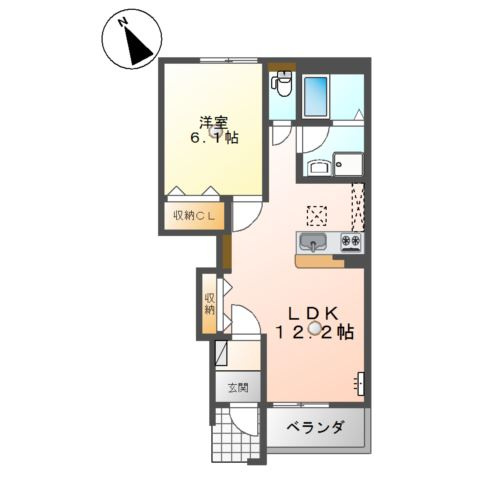 【間取り】 | ハイツ江昭　Ａ棟
