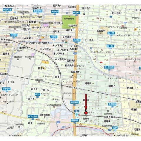 岐阜市細畑６丁目のアパートの外観