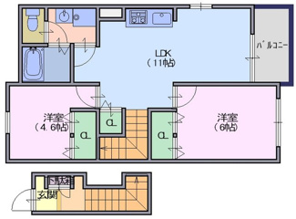 【間取り】 | フォンテーヌＮ－2