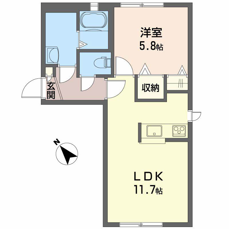 リアージュ A棟の間取り