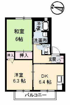 ヴィラージュ旭園の間取り