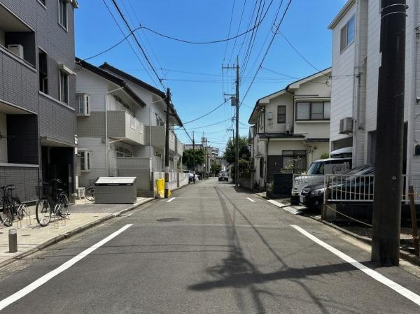 【前面道路含む現地写真】 | 相模原市中央区矢部３丁目　建築条件なし売地 | 車の通りの少ない閑静な住宅街、小さなお子様のいるご家庭も安心です