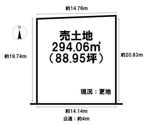 北葛城郡広陵町大字三吉の売地の土地図