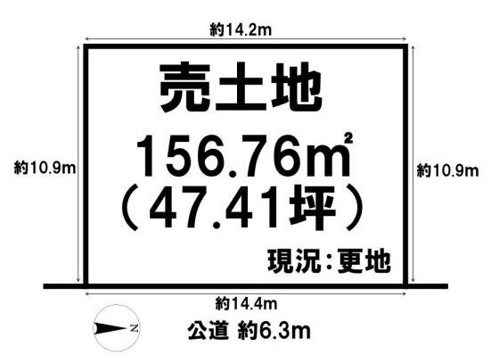 大和郡山市泉原町の売地の土地図