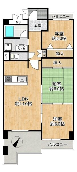 【間取り】 | ユニライフ明石魚住