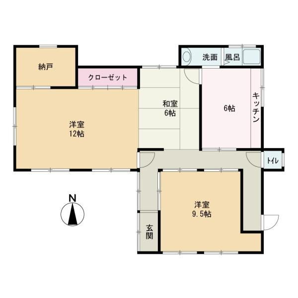 日高川町初湯川　中古戸建の間取り