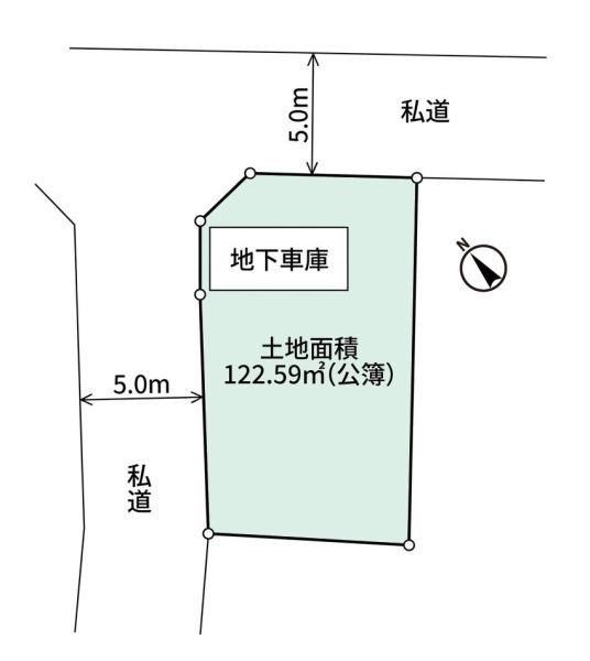 横浜市港北区鳥山町の売地の土地図