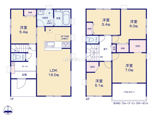 仲介手数料無料）一宮市蓮池第３・２号棟の間取り