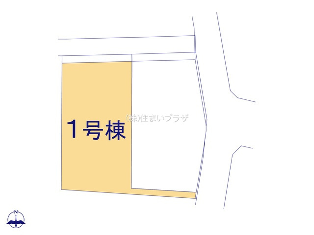 仲介手数料無料）一宮市蓮池第３・１号棟の区画図