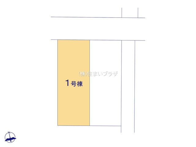 仲介手数料無料）一宮市萩原町第二・１号棟の区画図
