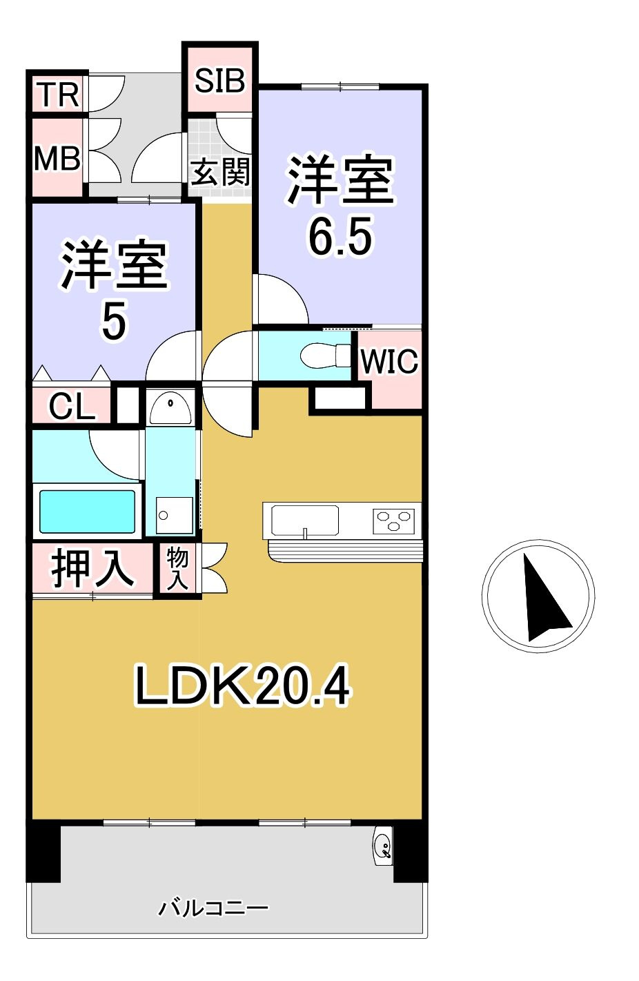 シーズガーデン桐生本町　1303の間取り|間取りと現況が異なる場合は現況が優先となります
