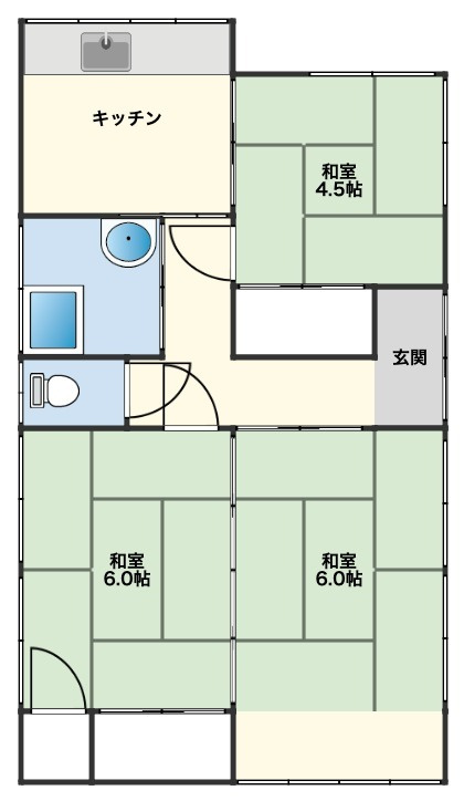 柳生駅圏の平屋。和室二間で通風良好、DIYや趣味の拠点にも～埼玉県加須市柳生～の間取り